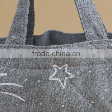 China Blue Color Cotton Handled Shopping Bag Manufacture photo-2