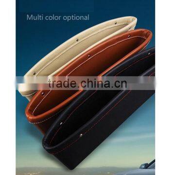 Premium PU Leather Seat Catch Car Seat Slit Pocket Organizer photo-2