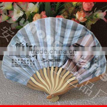 Customizd Bamboo Cloth Fan for Film Advertising photo-2