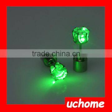 UCHOME Unisex Glowing Ear Stud Novelty Gifts Lot Flash LED Glowing Light Up Change Colour Earrings Studs Dance Party Gift photo-4
