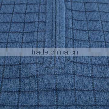 Men Pullover Sweater With 1/4 Zipper ,blue Long Sleeve Wool Sweater Pullover,merino Wool Sweater photo-6