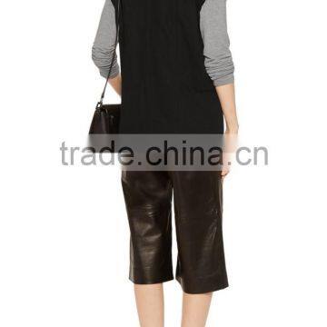 Best Selling Fashion Style Women Cheap Black Cotton Travel Vests photo-2