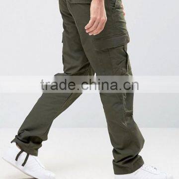 High Quality Best Price Custom Guangzhou Manufacturer OEM 100% Cotton Twill Breathable Functional Green Men's Cargo Work Pants photo-4
