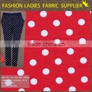 hot sales summer dot print fabric wholesale poly spadenx print fabric of shaoxing textile