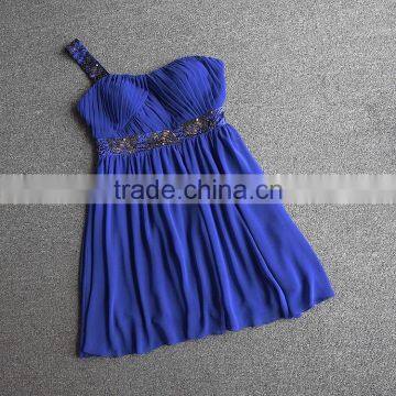 GZY 2015 Beaded One-shoulder Slim and Fit Designer Dresses