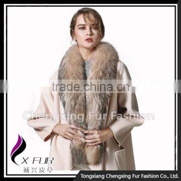 Collar-R3C Ladies Garment Accessories Detachable Real Raccoon Fur Collar photo-2