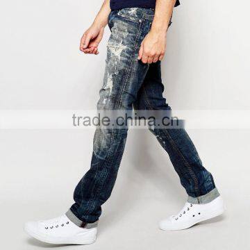 New Model Jeans Pants Ripped Hip-hop Stylish Jeans Casual Wear for Men photo-4