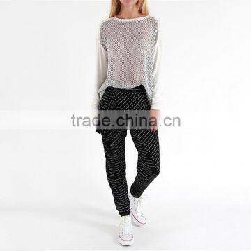 Striped Stylish Women Joggers Long Harem Pants Casual Loose Pants photo-3