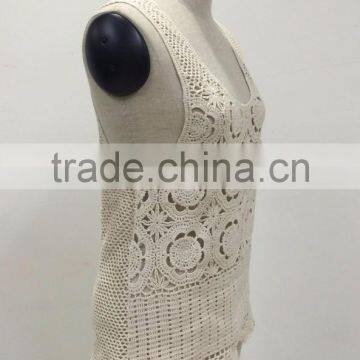 Wholesale Ladies Crochet Cotton Tank Top photo-3