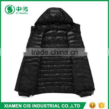 Classic Design Winter Breathable Hooded Black Puffer Jacket for Men photo-3