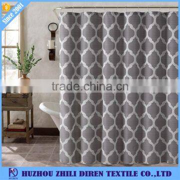 100% Polyester Beautiful Bathroom Shower Curtain Made In China