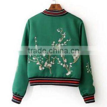 Runwaylover EY0987C New Style 2016 Women Fashion Embroidery Bomber Jackets photo-3