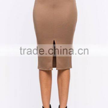 Elasticized Waist Bodycon Fit Pencil Skirt Ladies Office Skirt Wholesale photo-3