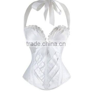 Elegant Women Waist Trainer Cincher Overbust Corsets Shaper Bowknot Halter Tops Sexy Waist Trainer photo-2