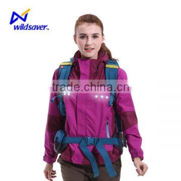 Customized snow waterproof led safety windbreaker windproof jacket