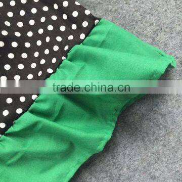 2016 St.Patrick Dresses Cottom Black/green Dot Dress New Arrival Full Stock 3 Pieces With Matching Necklace and Headband Set photo-4