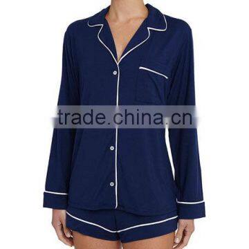 Plain Pullover Pajamas for Women Wholesale Modal/spandex Fabric Sleepwear