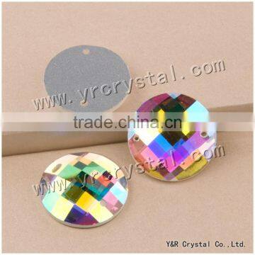 Rhinestone 20mm Flatback AB Color With Holes or Not photo-3