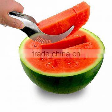 Stainless Steel Melon Slicer Watermelon Knife Melon Cutter Corer Server Splitter Cantaloupe Cutting Seeder Slicer Scoop KC1343 photo-2