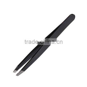 2016 High Quality Lowest Price Black High Quality Stainless Steel Slanted Tip Eyebrow Tweezer Hair Removal Makeup Clip Tool photo-4