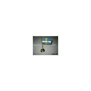 metal base with table flag base flag