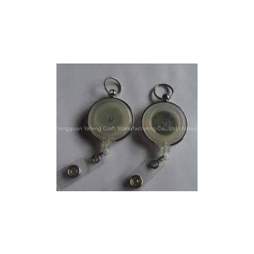 Badge Reel Type Landscape PP Plastic logo card holder epoxy  Conference  retractable Lanyard Name badge holder