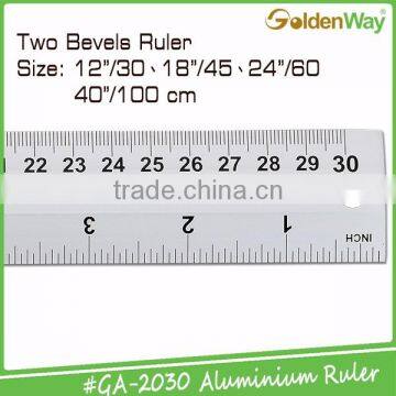 Cheap 30 cm Promotional Measuring Two Bevels Aluminum Metal Scale Ruler photo-2
