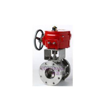 2PC Flange Electric Ball Valve With V Type Ball