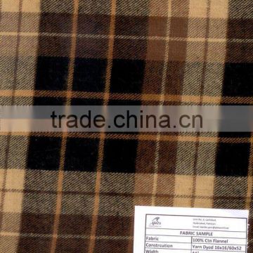 Best Quality Plaid Fabric Yarn Dyed Cotton Flannel Fabric