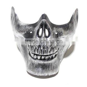 Onbest masquerade silvery luxury half skeleton mask halloween and carnival mask for adult