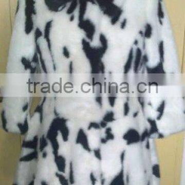 fashion ladies milk cow fur fabric jacket&coat