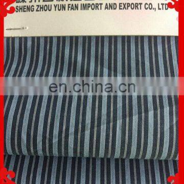 2015 fashion latest Italy design pattern cotton poplin white blue stripe shirt fabric