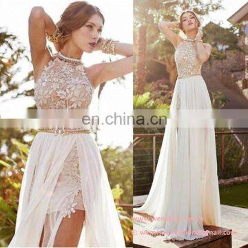 Wholesale Slim Women Sexy Long Lace Sleeveless Dress