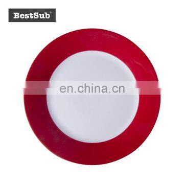 Custom Logo China Factory Direclty Supply 8" Plate w/ Red Edge P8H-08R photo-2