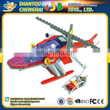 China manufacturer 208PCS superior materials plastic building fire water helicopter blocks toy