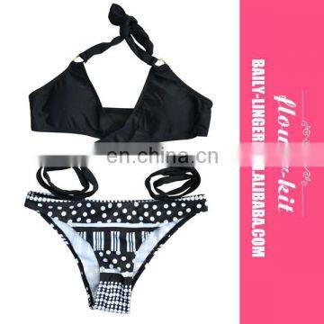 Cheap Sexy Wrap Halter Bikini Set Top For Women