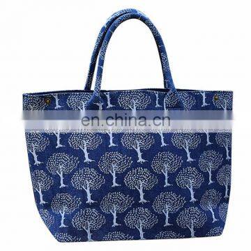 Indian Hand-Block Indigo Vintage Messenger ladies Shoulder Bag Hippie Blue Art