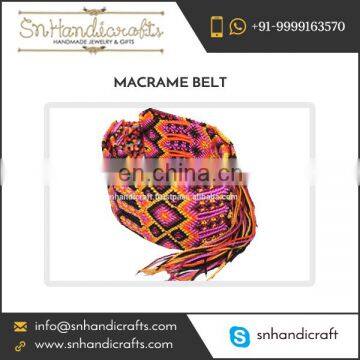 Multi Color Fancy Hand Woven Boho Macrame Belt