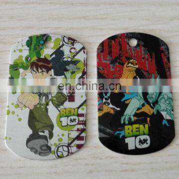 Custom metal printed colorful cartoon tag