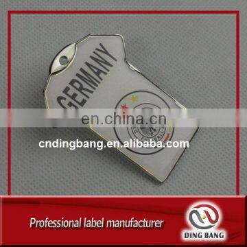 Professional OEM Brazil Football Style And T-Shirt Shape Custom Logo Printed Souvenir Domed Metal Charm