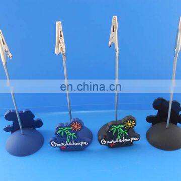 cheap custom logo pvc plastic memo clip stand