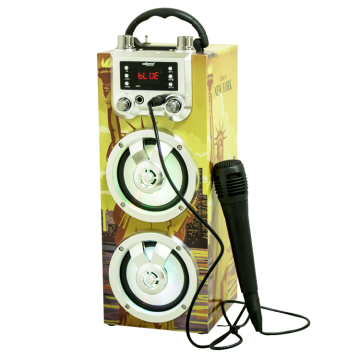 New Product Portable Wireless Karaoke BT Rechargeable Speaker With Built-in Microphone photo-3