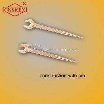 non sparking tools wrench construction with pin high quality 17mm Al-cu