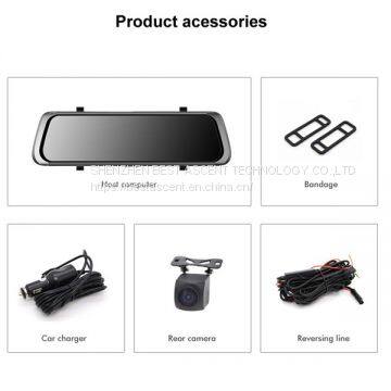 10 Inch 4G ADAS Android GPS 1080P Car DVR Rearview Dash Camera photo-5