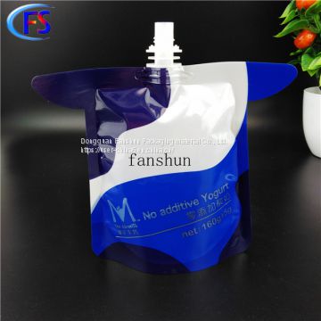 Milk and beverage filling bag/food grade plastic stand up spout composite packing bag