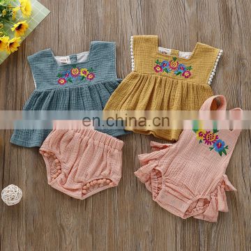 Sister Matching Clothes Kids Baby Girls Sleeveless Lace-up Romper Jumpsuit Dress Outfit Clothes