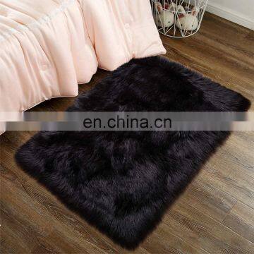 Best Selling Rectangle Fluffy Bedroom Rugs, Luxury Faux Fur Sheepskin Area Rug Sheepskin Rug Faux Fur