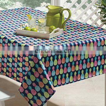 Wholesale printed decorative polyester party luxury custom printed wedding dinner party table cloth tablecloth for reunion