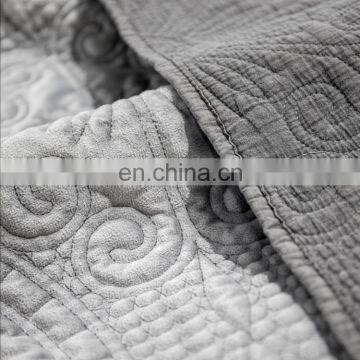 China Factory Custom Queen Size Dark Grey Mandala Embroidered Quilt Cover/Bedding Set photo-6