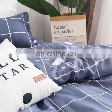 2020 Hot Selling Aloe Cotton Polyester Fabric Full Size Duvet Cover Pillow Case Bed Sheet Printed Cheap Bed Linen Bedding Set photo-4